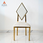 High Quality Velvet Home Dining Chair with gold metal and stainless steel (Off White Color)